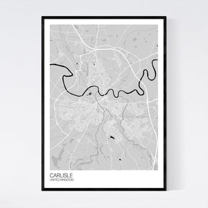 Carlisle City Map Print