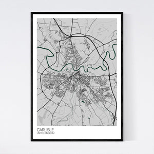 Carlisle City Map Print