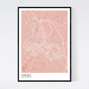 Carlisle City Map Print