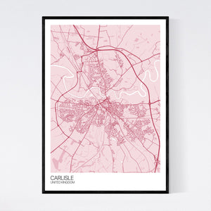 Carlisle City Map Print