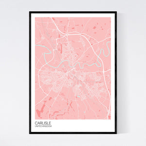 Carlisle City Map Print