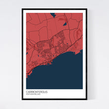 Load image into Gallery viewer, Carrickfergus Town Map Print