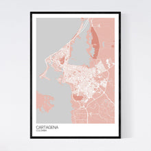 Load image into Gallery viewer, Cartagena City Map Print