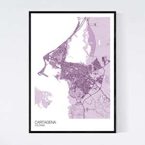 Map of Cartagena, Colombia
