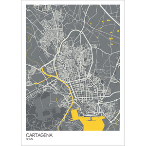 Map of Cartagena, Spain