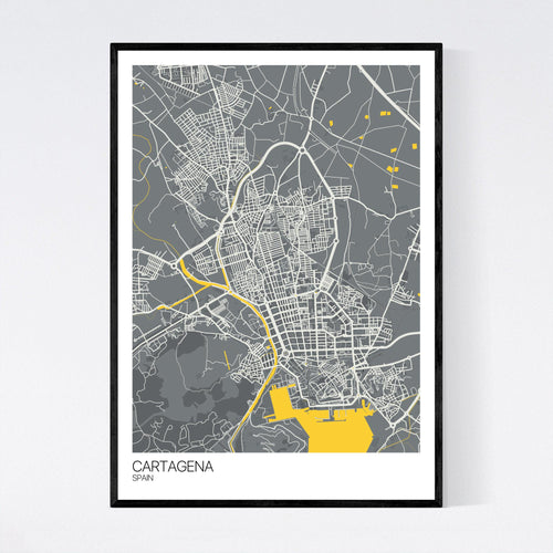 Map of Cartagena, Spain
