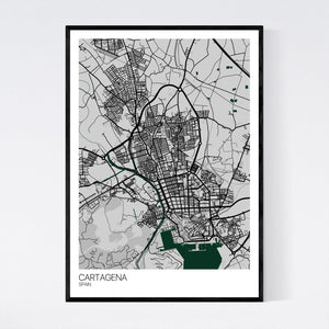 Cartagena City Map Print