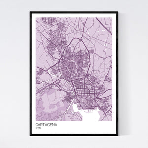 Cartagena City Map Print