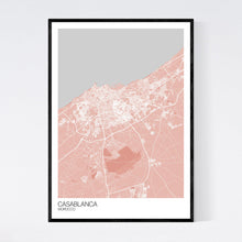 Load image into Gallery viewer, Casablanca City Map Print