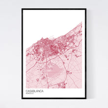 Load image into Gallery viewer, Casablanca City Map Print