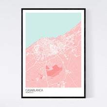 Load image into Gallery viewer, Casablanca City Map Print
