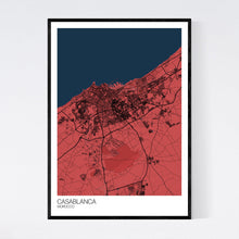 Load image into Gallery viewer, Casablanca City Map Print