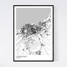 Load image into Gallery viewer, Casablanca City Map Print
