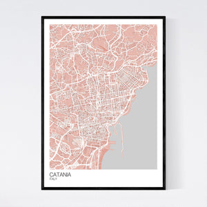 Catania City Map Print