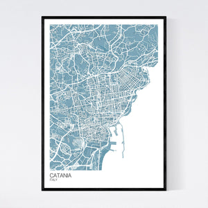Catania City Map Print