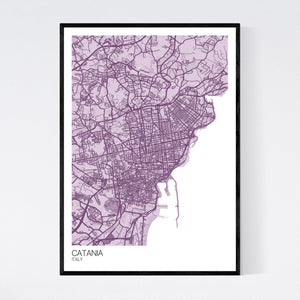 Catania City Map Print