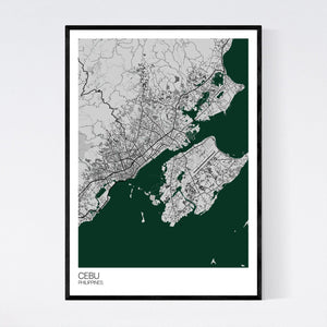 Cebu City Map Print