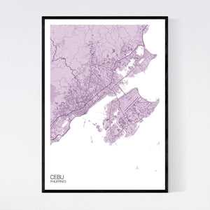 Cebu City Map Print