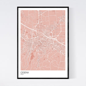 Cesena City Map Print