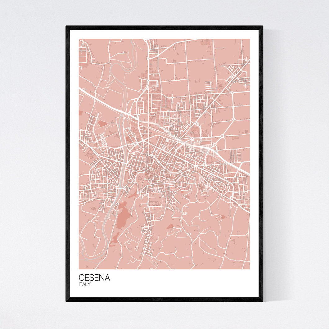 Cesena City Map Print
