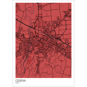 Map of Cesena, Italy