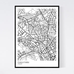 Chalk Farm Neighbourhood Map Print