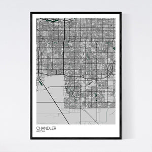 Chandler City Map Print