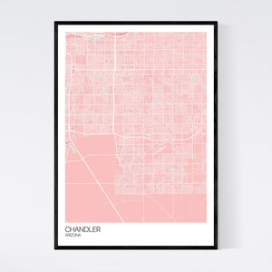 Chandler City Map Print
