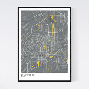 Changchun City Map Print