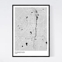 Load image into Gallery viewer, Changchun City Map Print