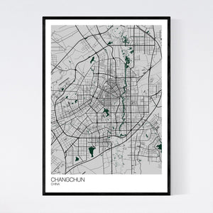 Changchun City Map Print
