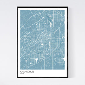 Changchun City Map Print