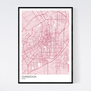 Changchun City Map Print