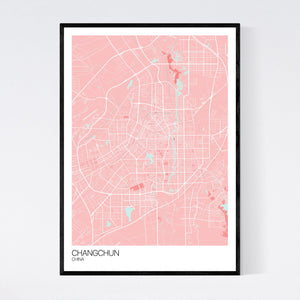 Changchun City Map Print