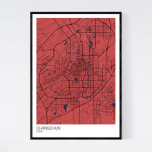 Load image into Gallery viewer, Changchun City Map Print