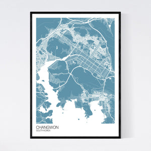 Changwon City Map Print