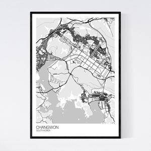 Map of Changwon, South Korea
