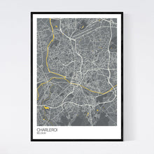 Load image into Gallery viewer, Charleroi City Map Print