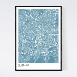 Charleroi City Map Print