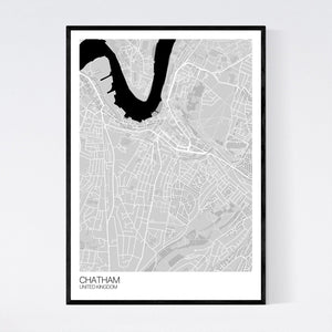 Chatham City Map Print