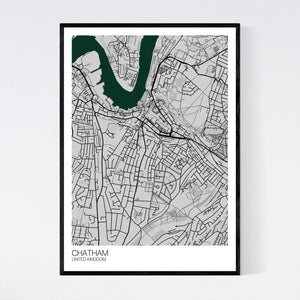 Chatham City Map Print