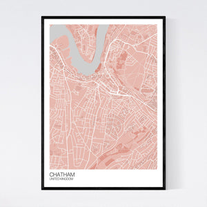 Chatham City Map Print