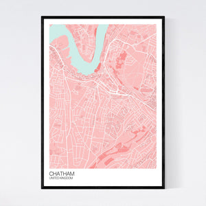 Chatham City Map Print