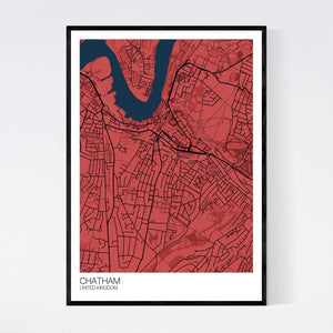 Chatham City Map Print