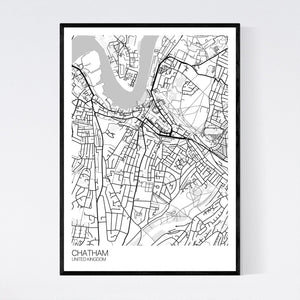 Chatham City Map Print