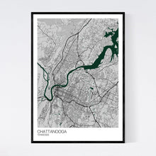 Load image into Gallery viewer, Chattanooga City Map Print