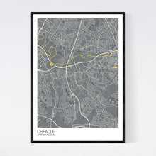 Load image into Gallery viewer, Cheadle Town Map Print