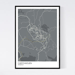 Chefchaouen City Map Print