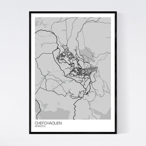Chefchaouen City Map Print