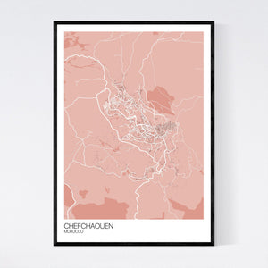Chefchaouen City Map Print